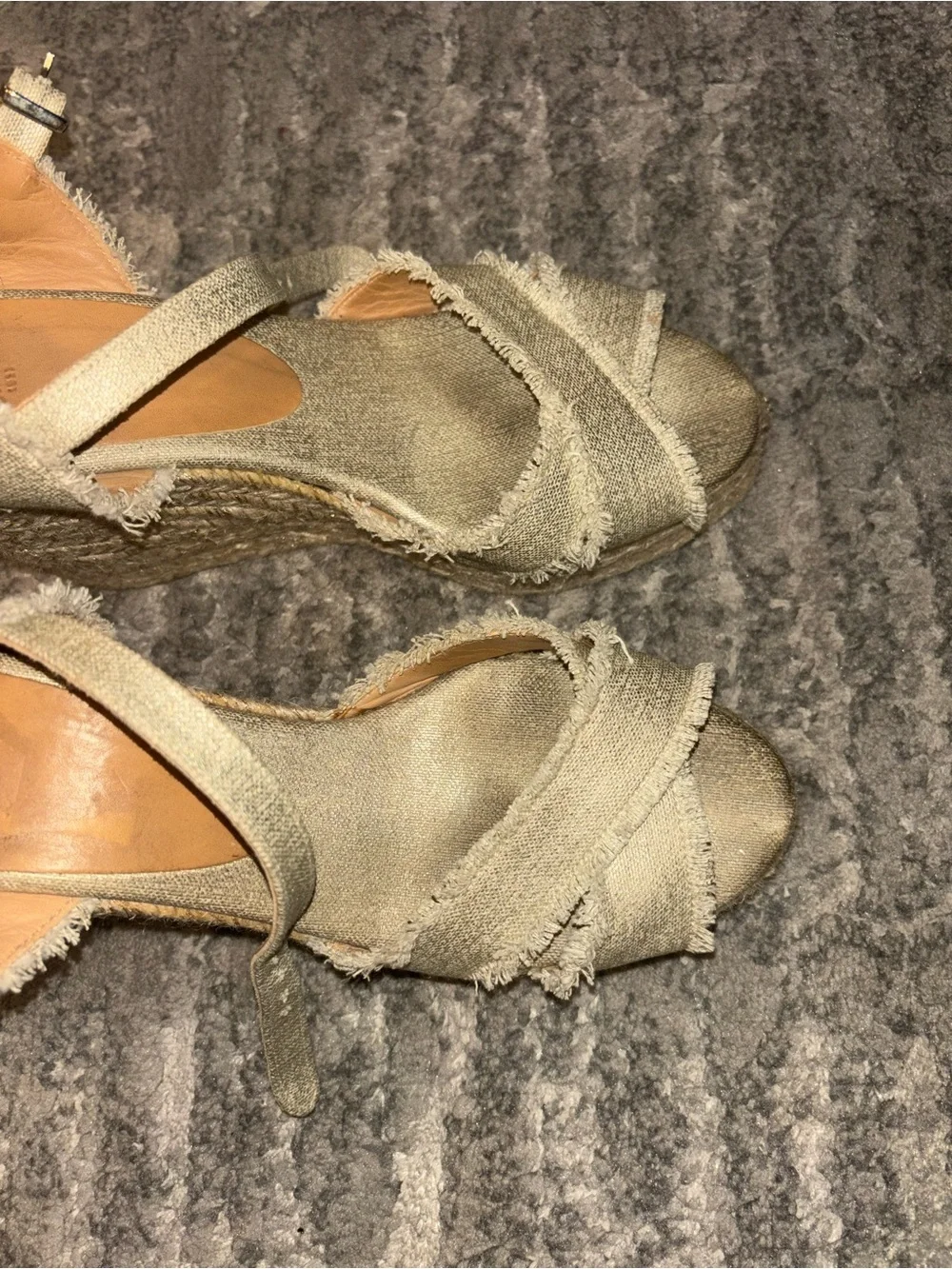 Castaner Bromelia Wedge Espadrille Sandals in light gold